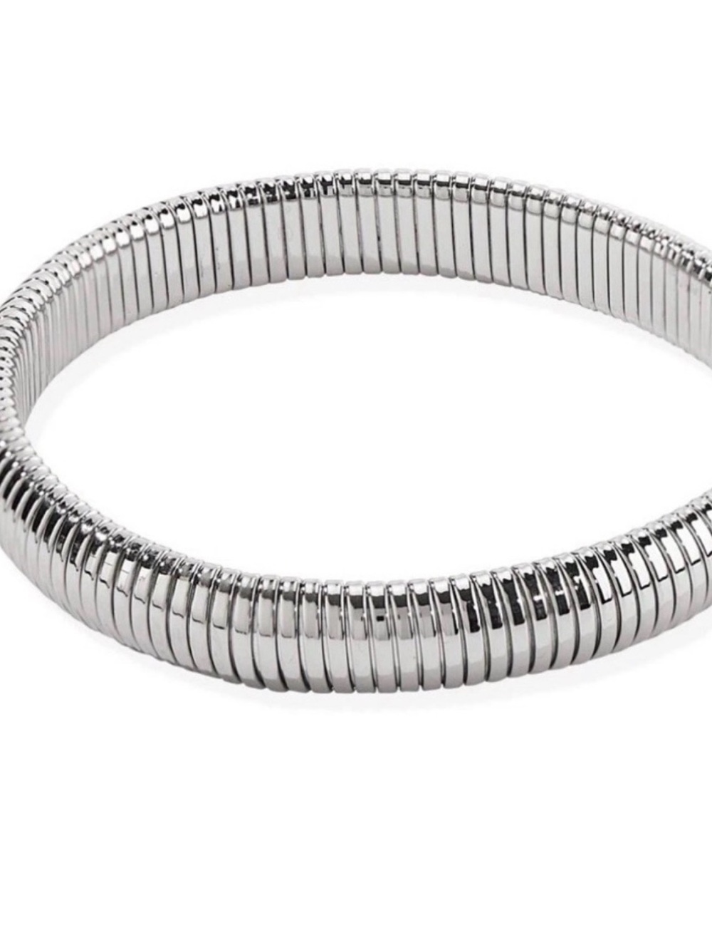 Park Lane Silver Stretch Coil Bracelet - Polished Silver Tone - Embraceable